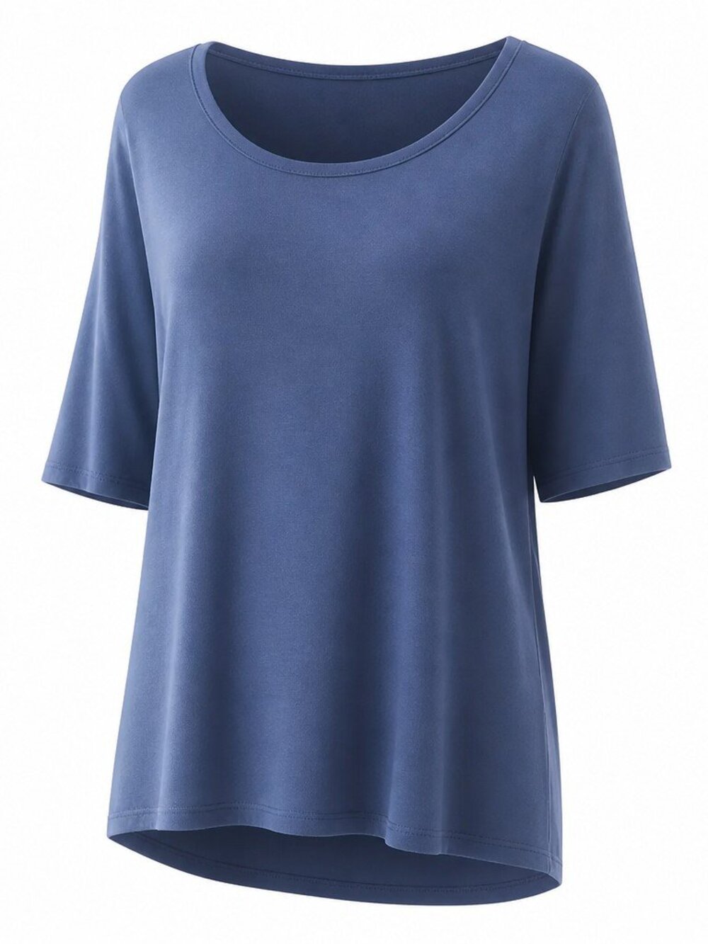 LuLaRoe Womens T-shirt High Low Blue/Purple Scoop Neck Short Sleeve  Size XXS